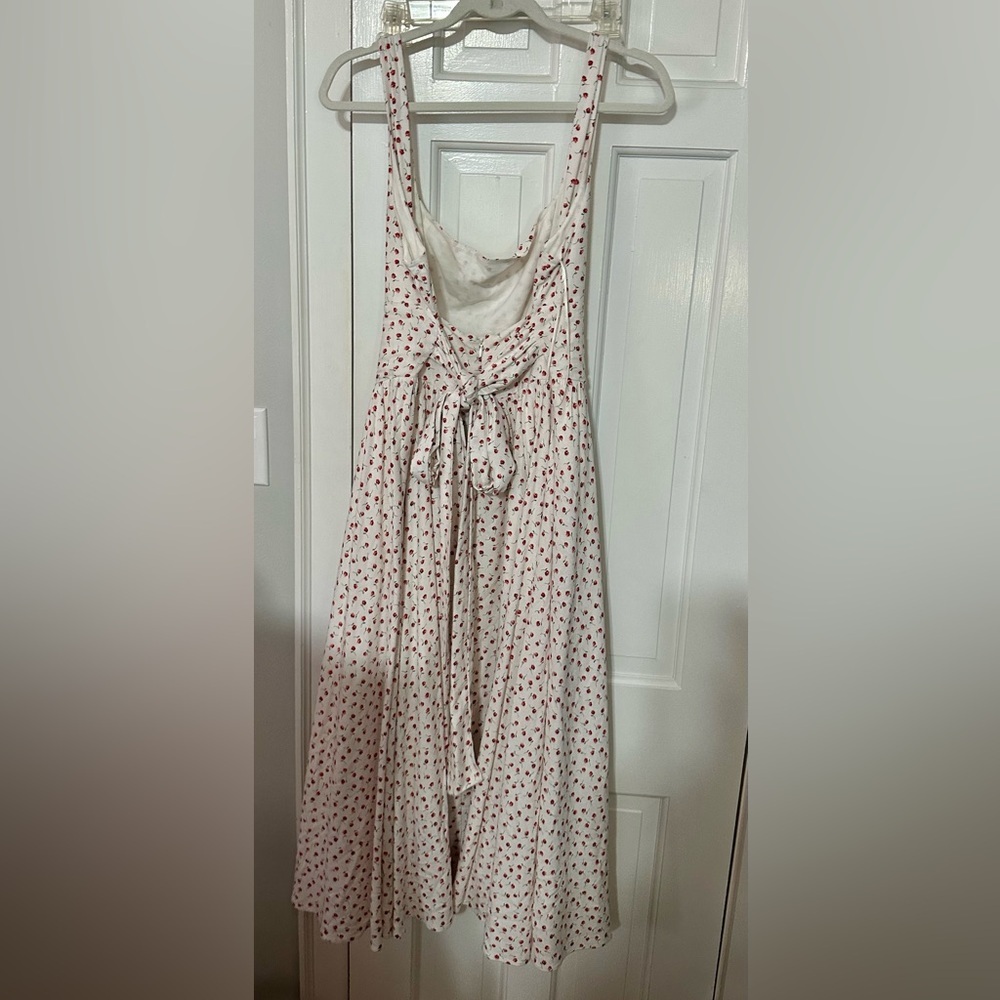 Caroline Constas maxi floral linen blend dress size large - Picture 2 of 5
